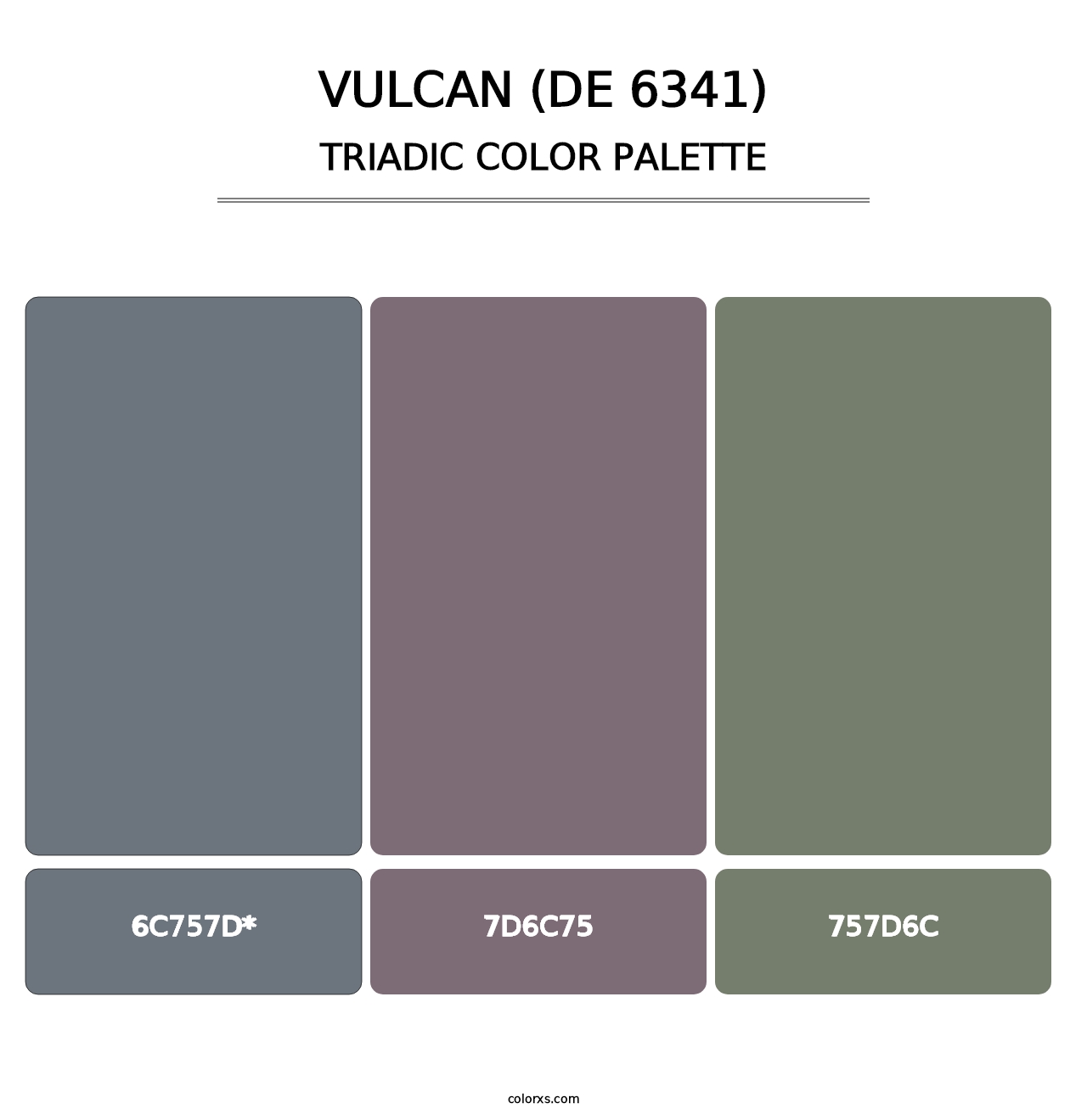 Vulcan (DE 6341) - Triadic Color Palette