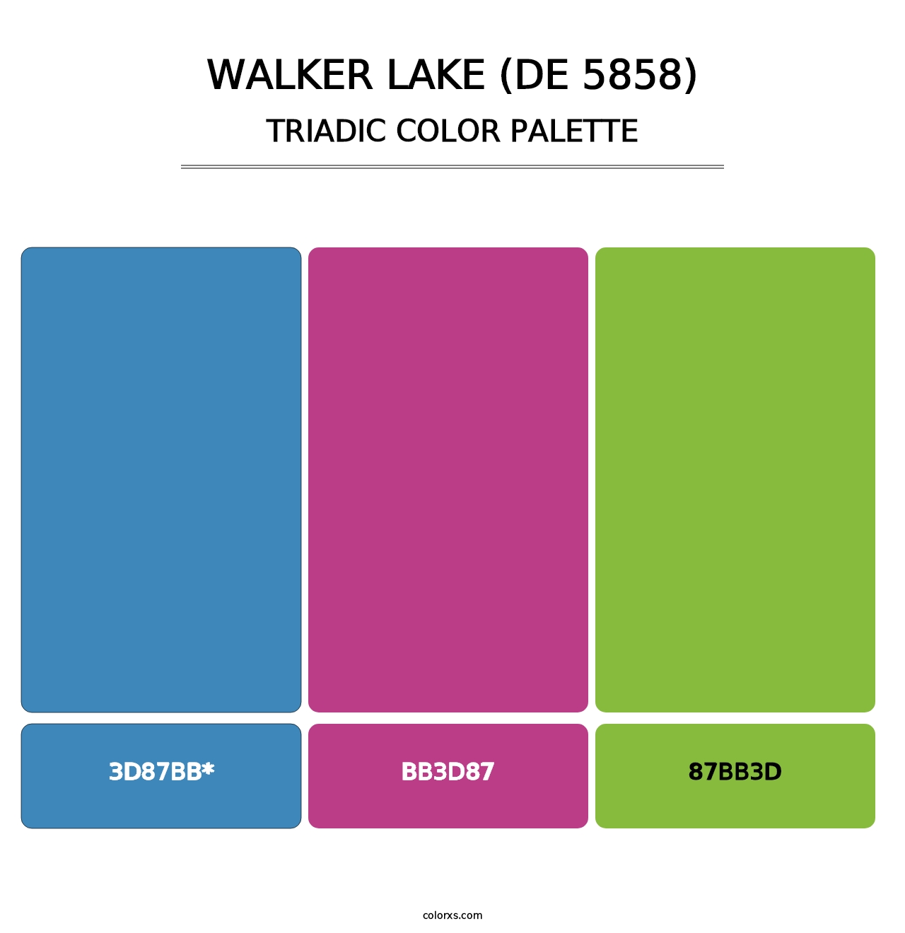 Walker Lake (DE 5858) - Triadic Color Palette