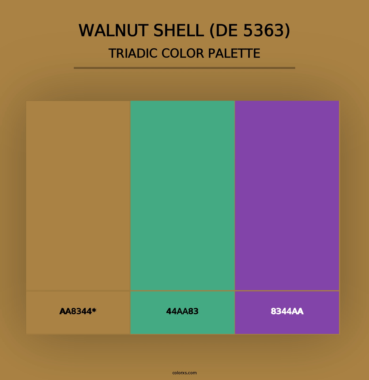 Walnut Shell (DE 5363) - Triadic Color Palette