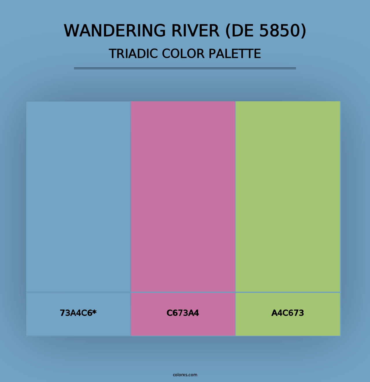 Wandering River (DE 5850) - Triadic Color Palette