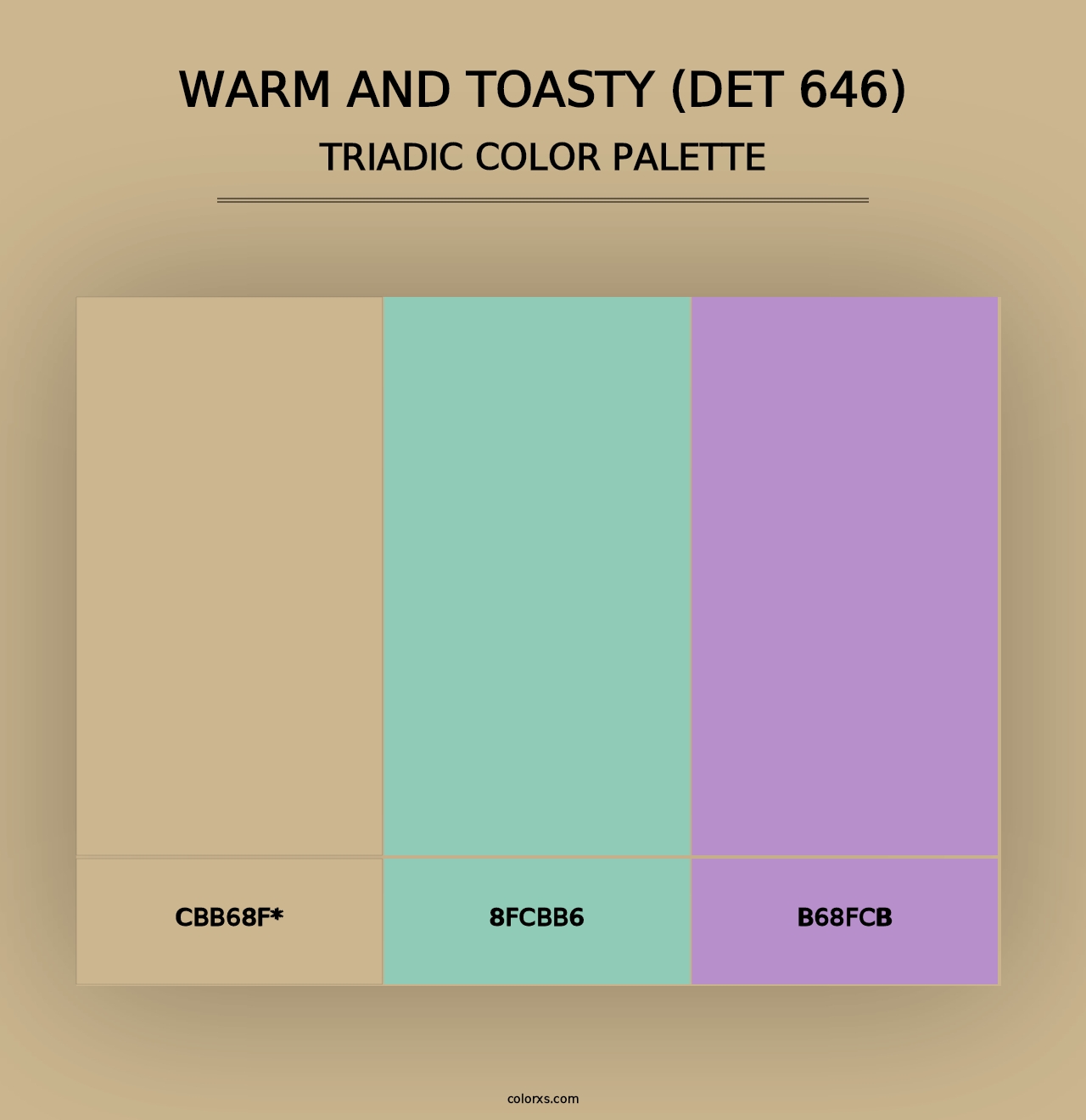 Warm and Toasty (DET 646) - Triadic Color Palette