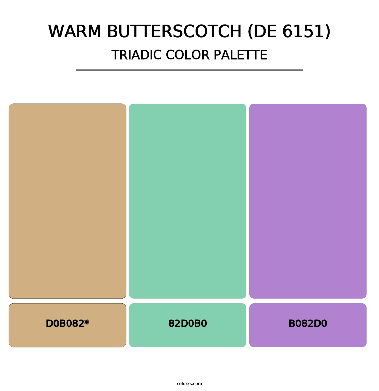 Warm Butterscotch (DE 6151) - Triadic Color Palette