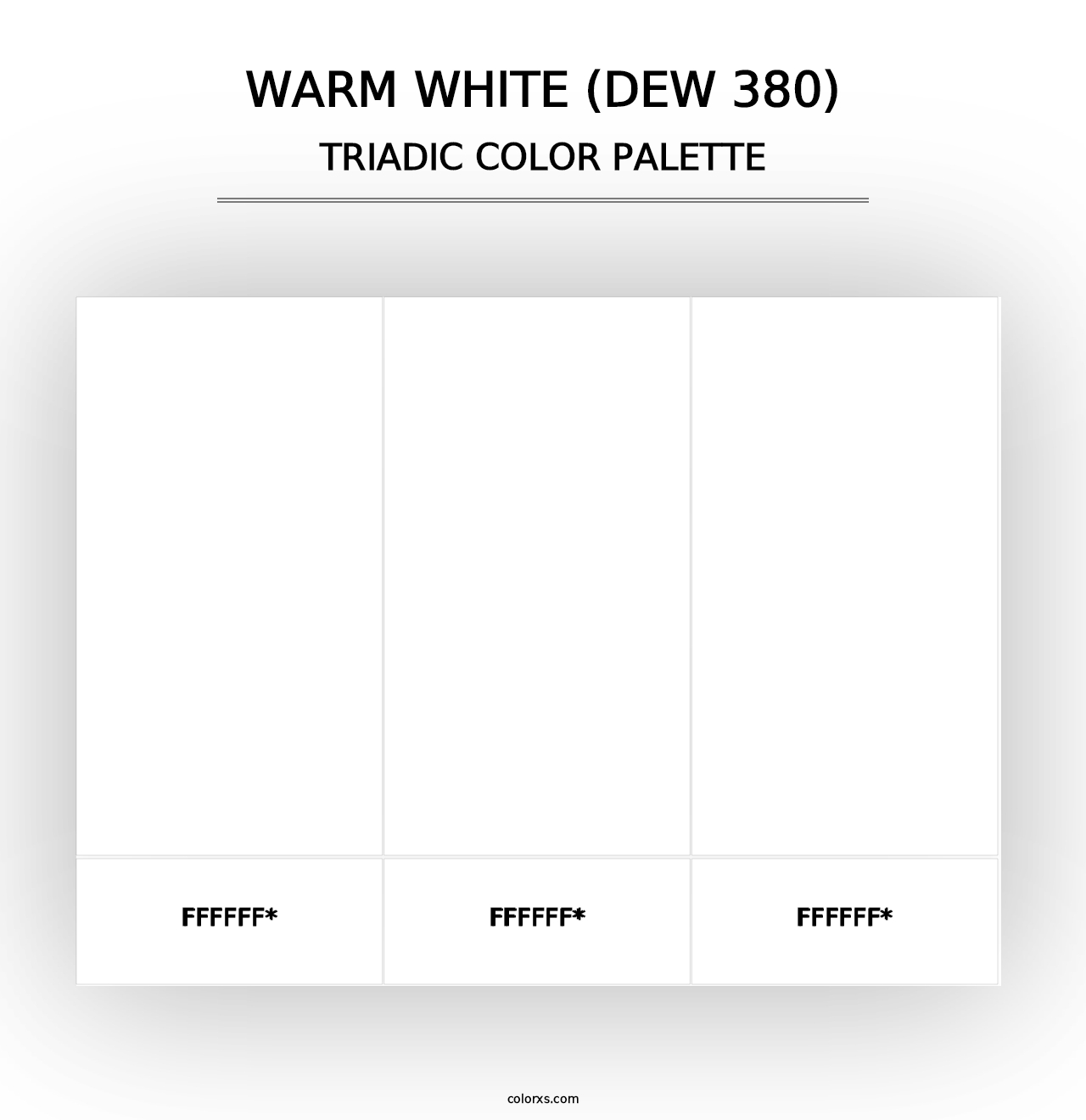 Warm White (DEW 380) - Triadic Color Palette