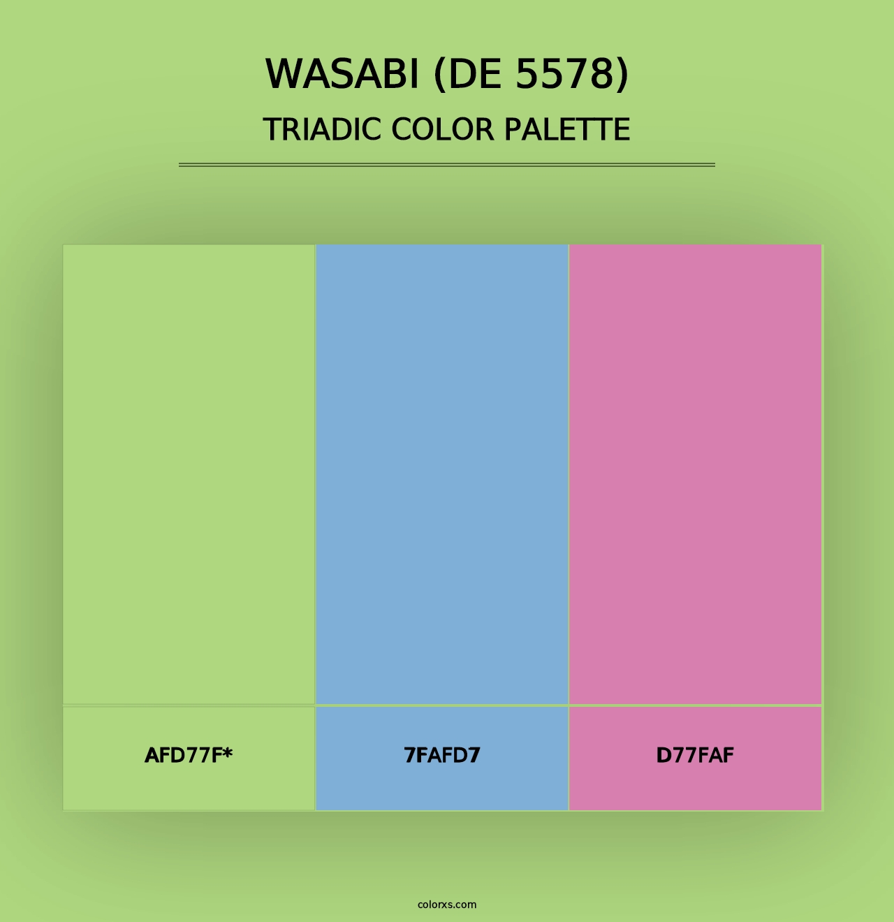 Wasabi (DE 5578) - Triadic Color Palette