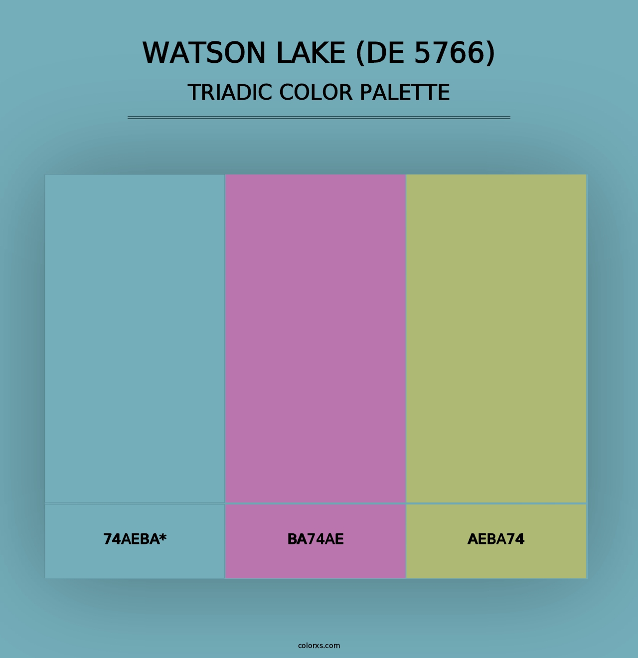 Watson Lake (DE 5766) - Triadic Color Palette