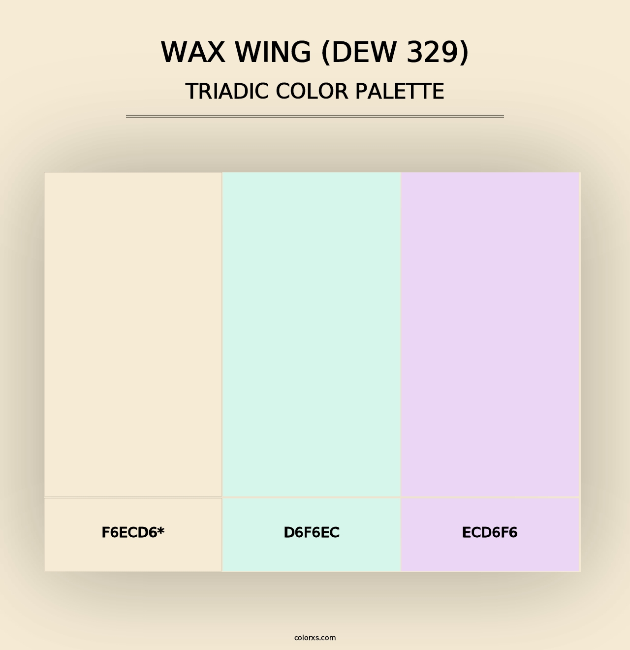 Wax Wing (DEW 329) - Triadic Color Palette