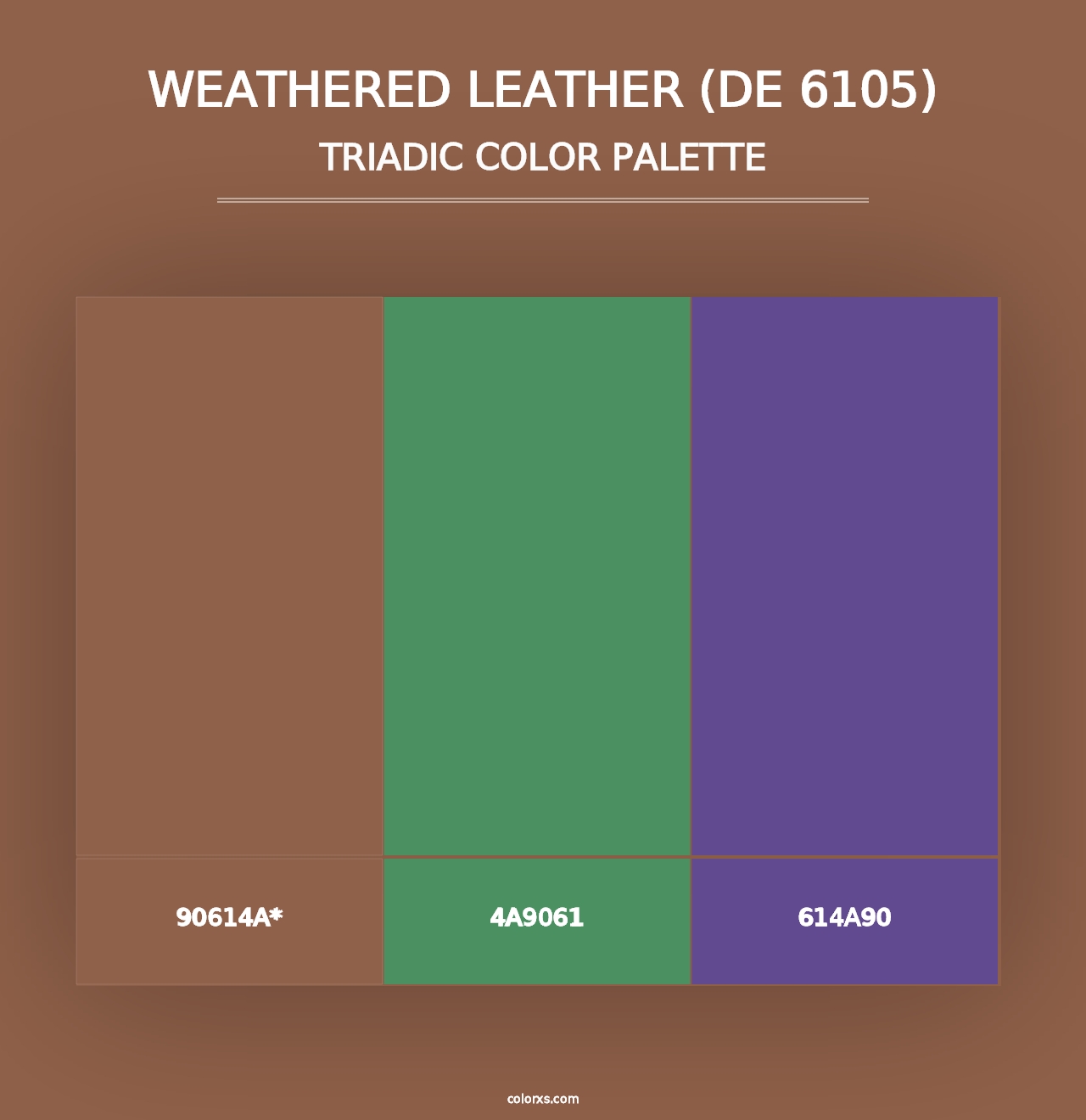 Weathered Leather (DE 6105) - Triadic Color Palette