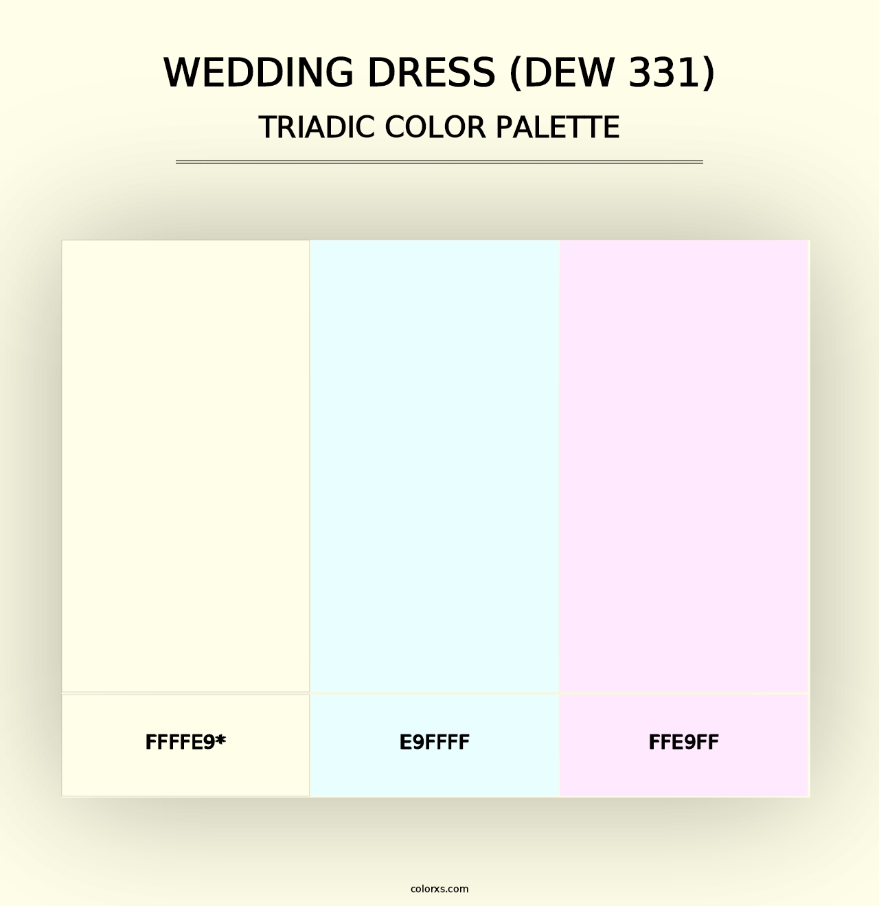 Wedding Dress (DEW 331) - Triadic Color Palette