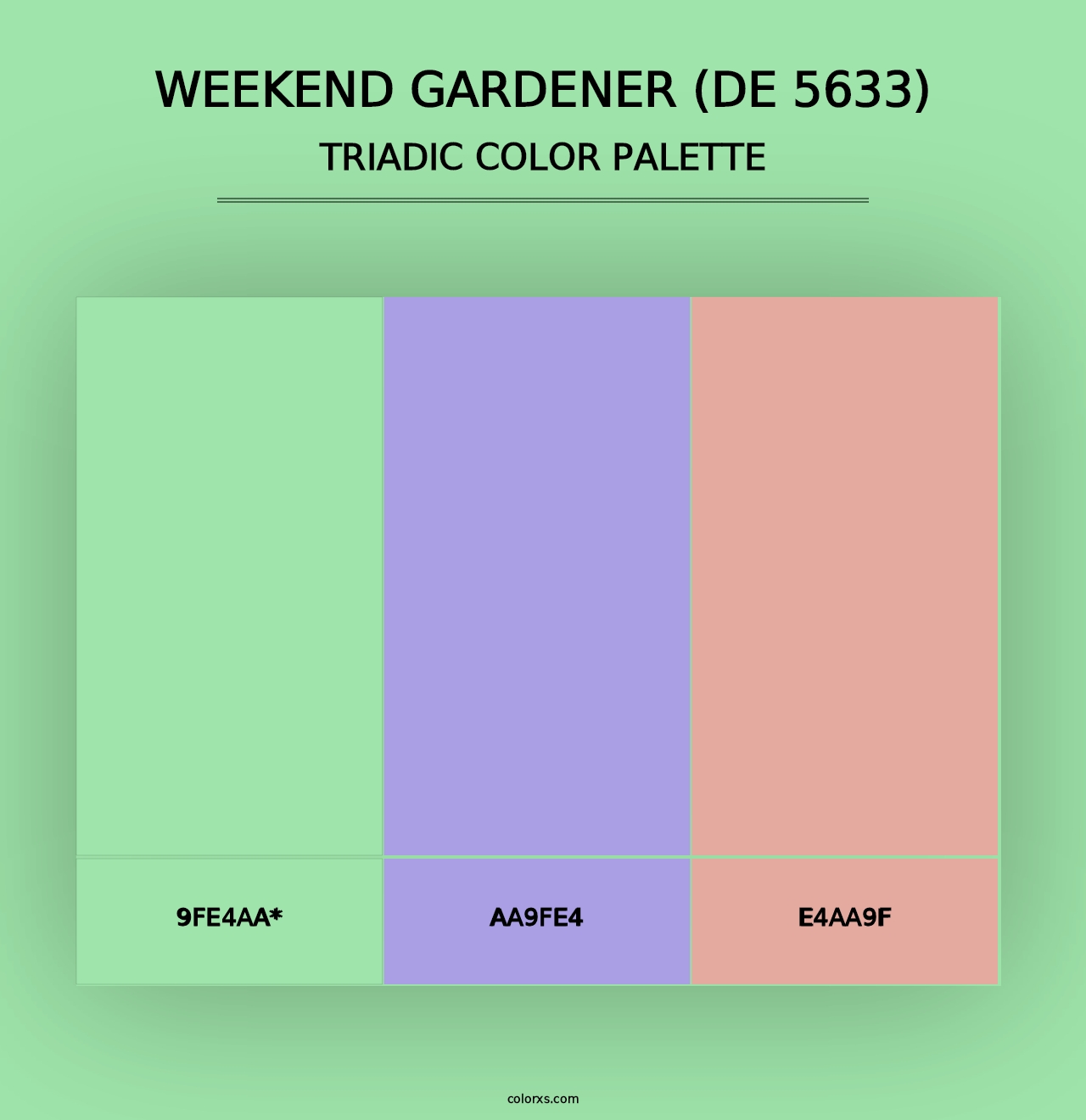 Weekend Gardener (DE 5633) - Triadic Color Palette