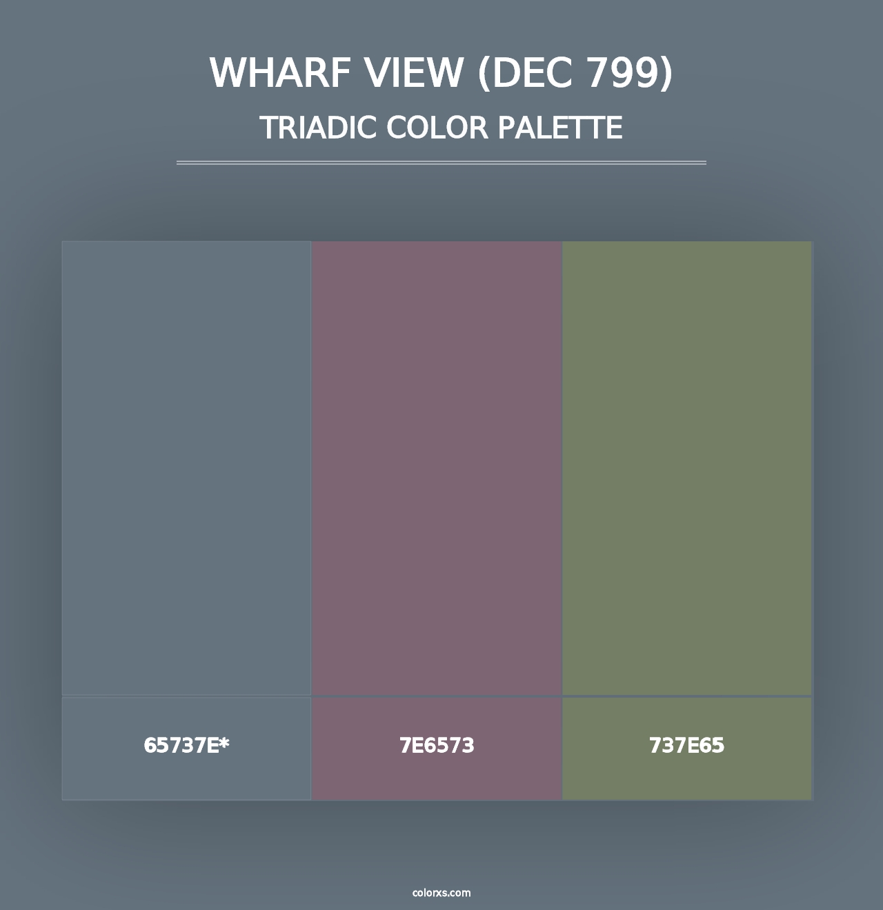 Wharf View (DEC 799) - Triadic Color Palette