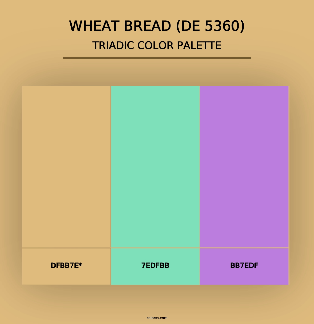 Wheat Bread (DE 5360) - Triadic Color Palette