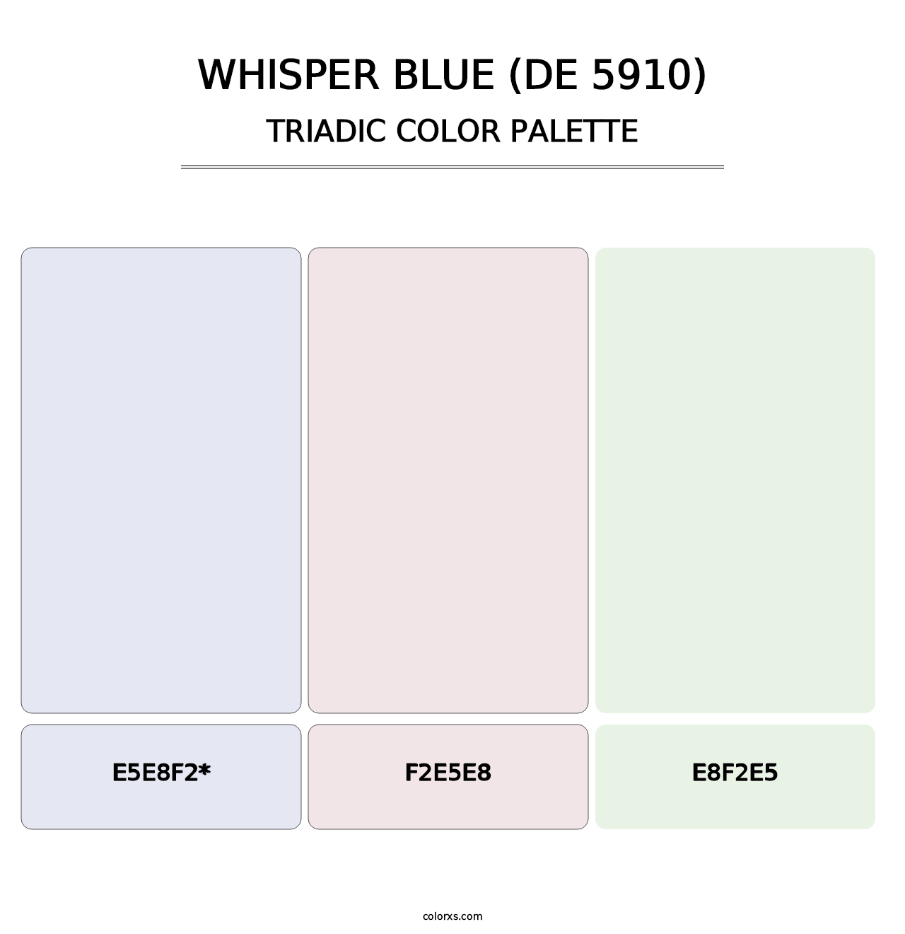 Whisper Blue (DE 5910) - Triadic Color Palette