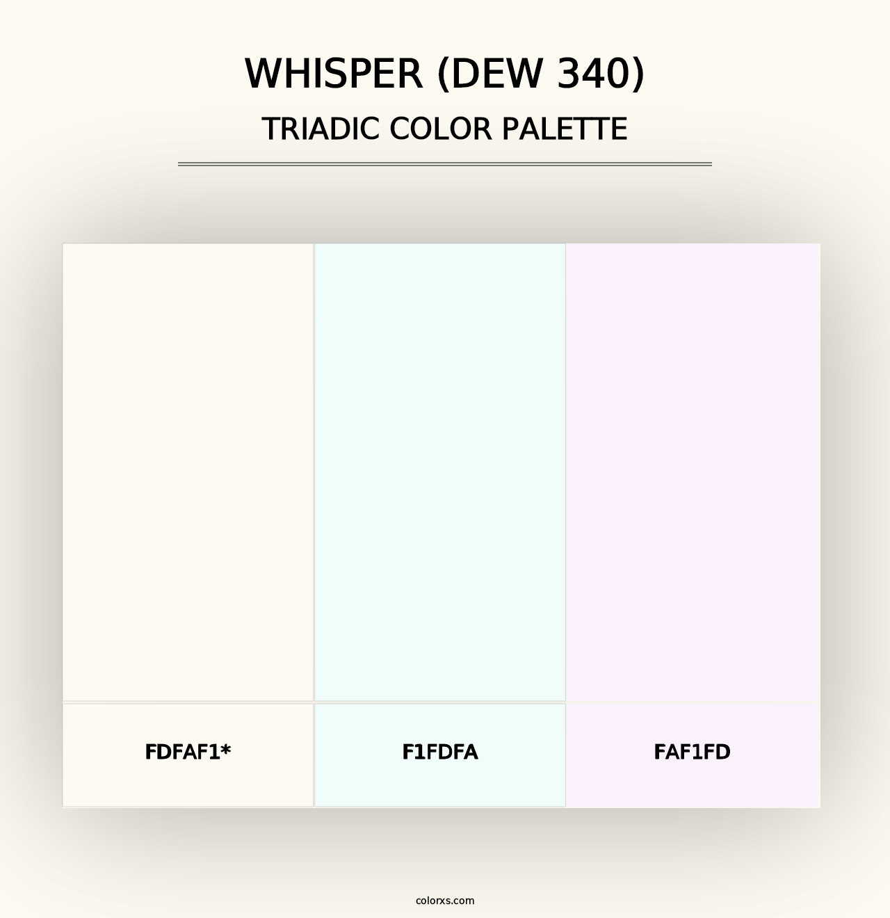 Whisper (DEW 340) - Triadic Color Palette