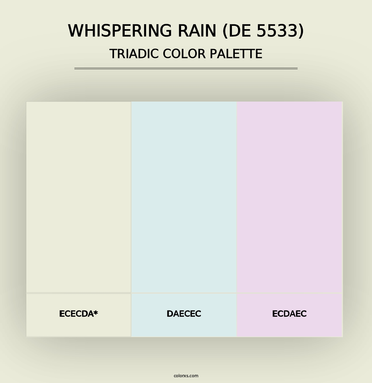 Whispering Rain (DE 5533) - Triadic Color Palette