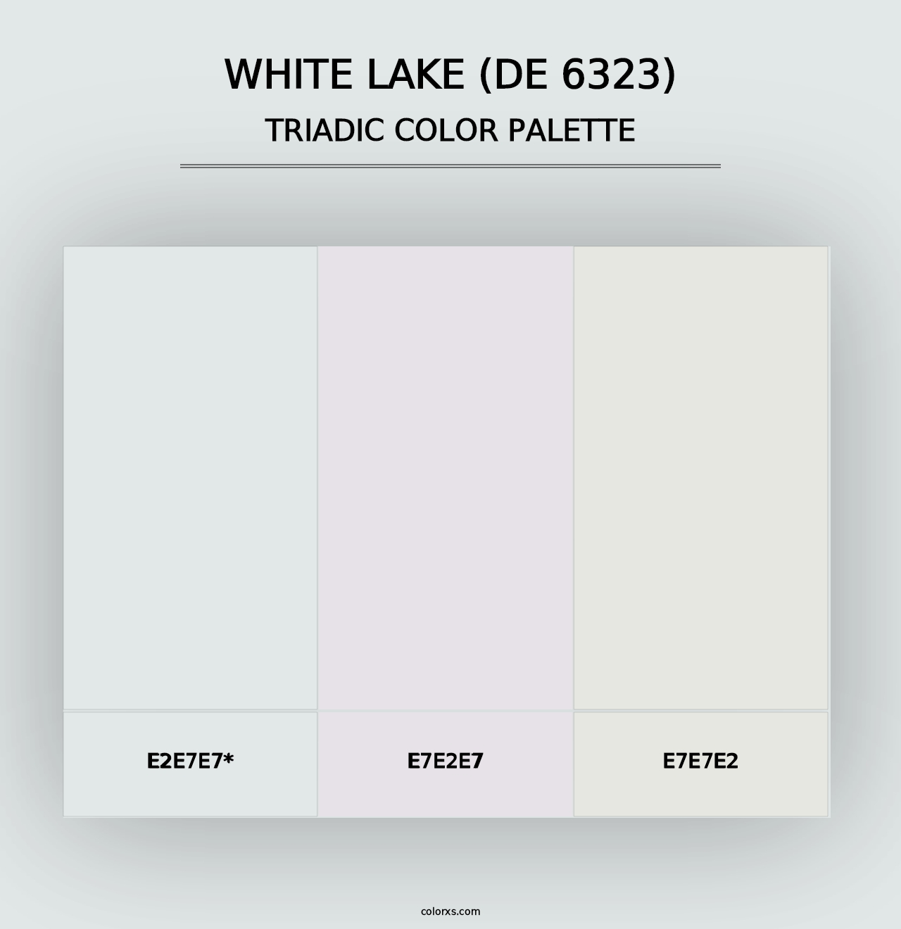 White Lake (DE 6323) - Triadic Color Palette