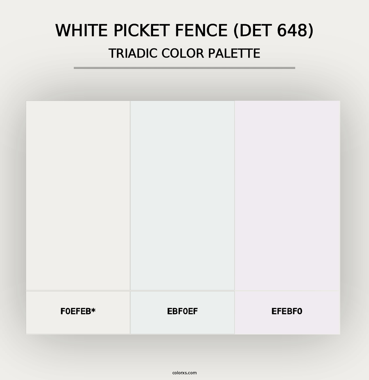 White Picket Fence (DET 648) - Triadic Color Palette