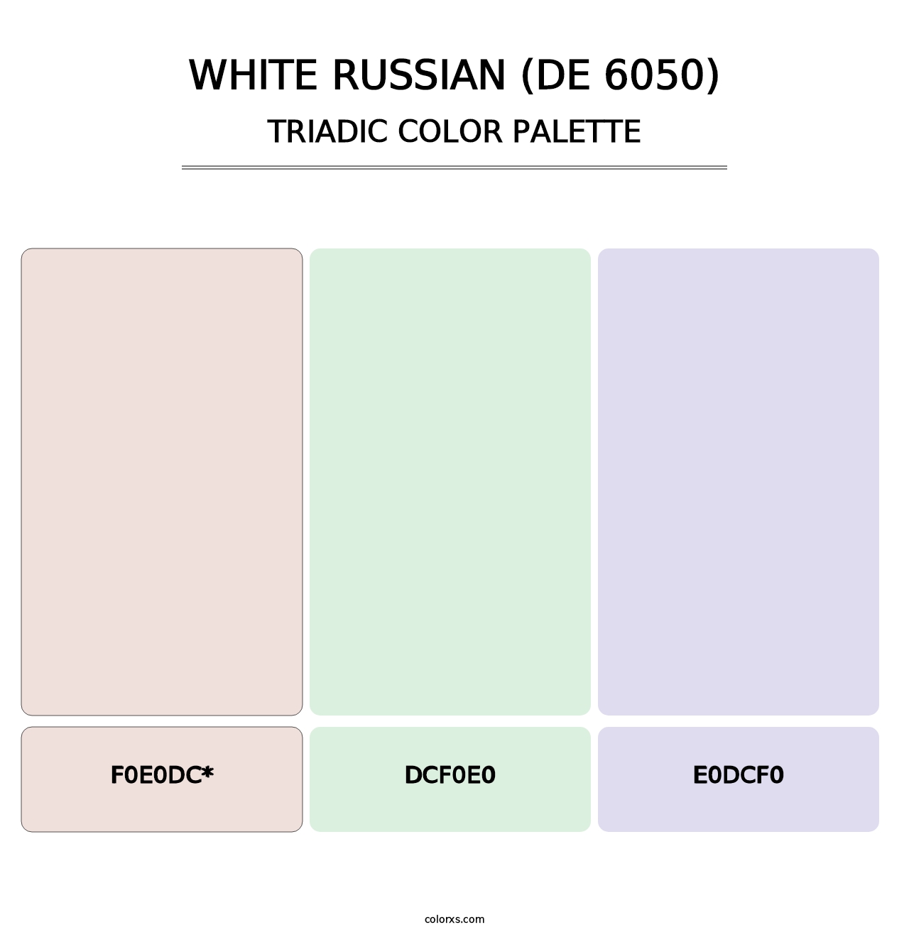 White Russian (DE 6050) - Triadic Color Palette