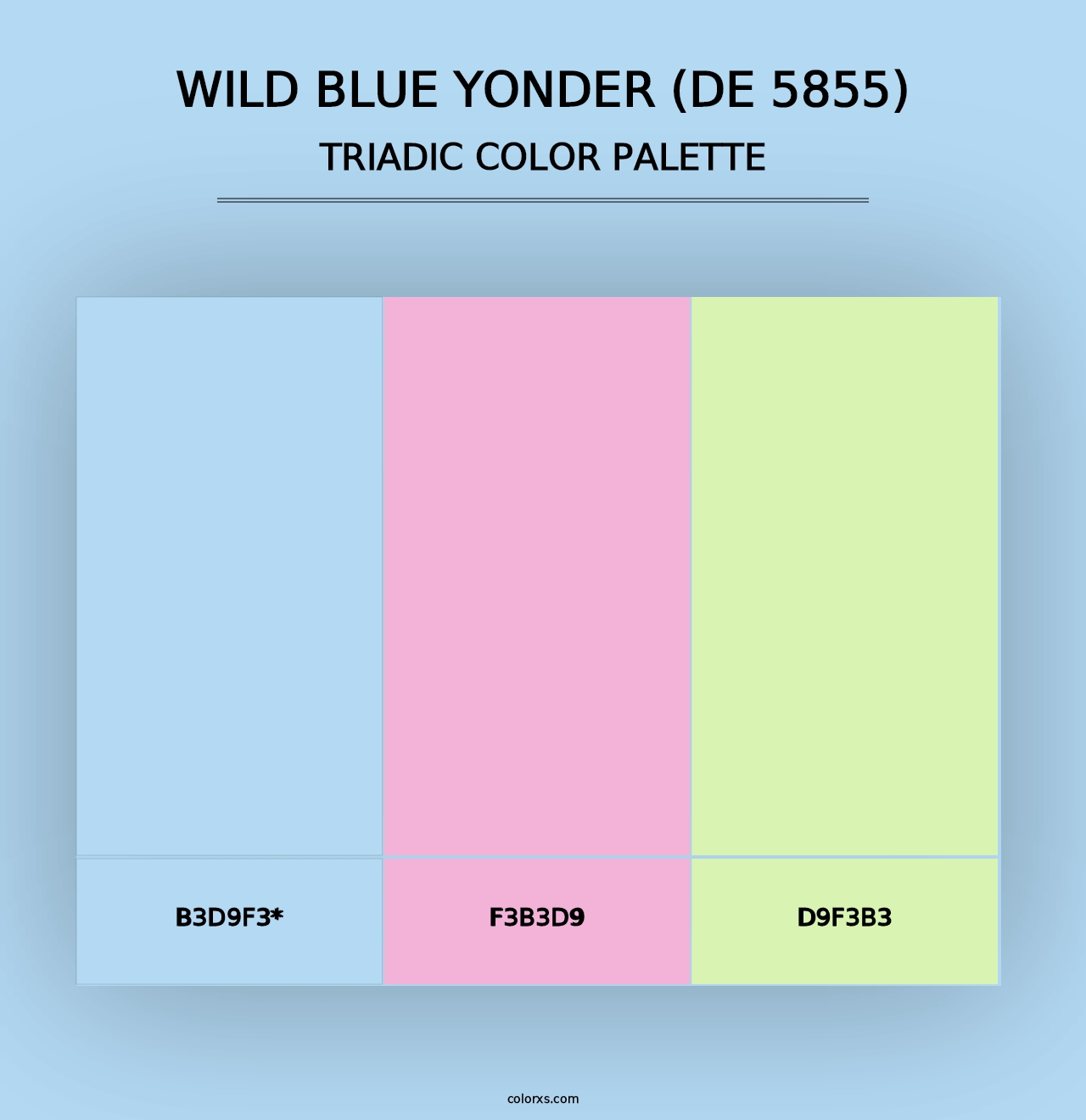 Wild Blue Yonder (DE 5855) - Triadic Color Palette