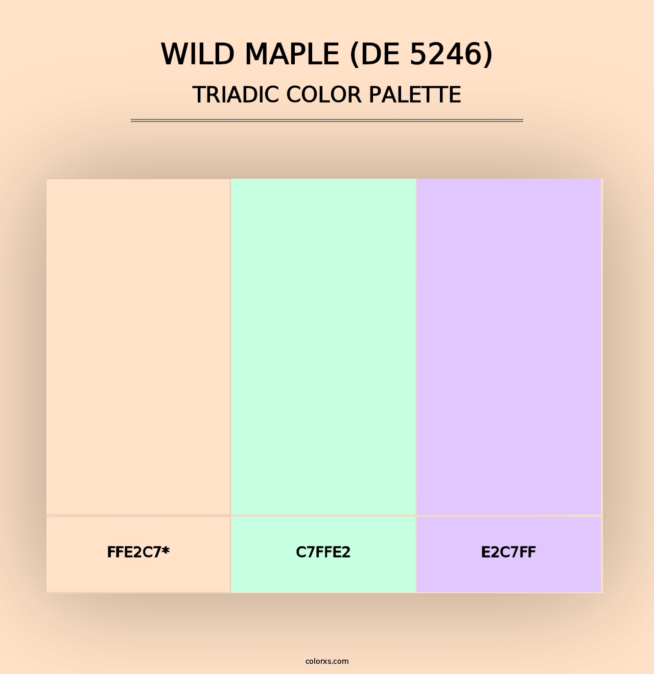 Wild Maple (DE 5246) - Triadic Color Palette