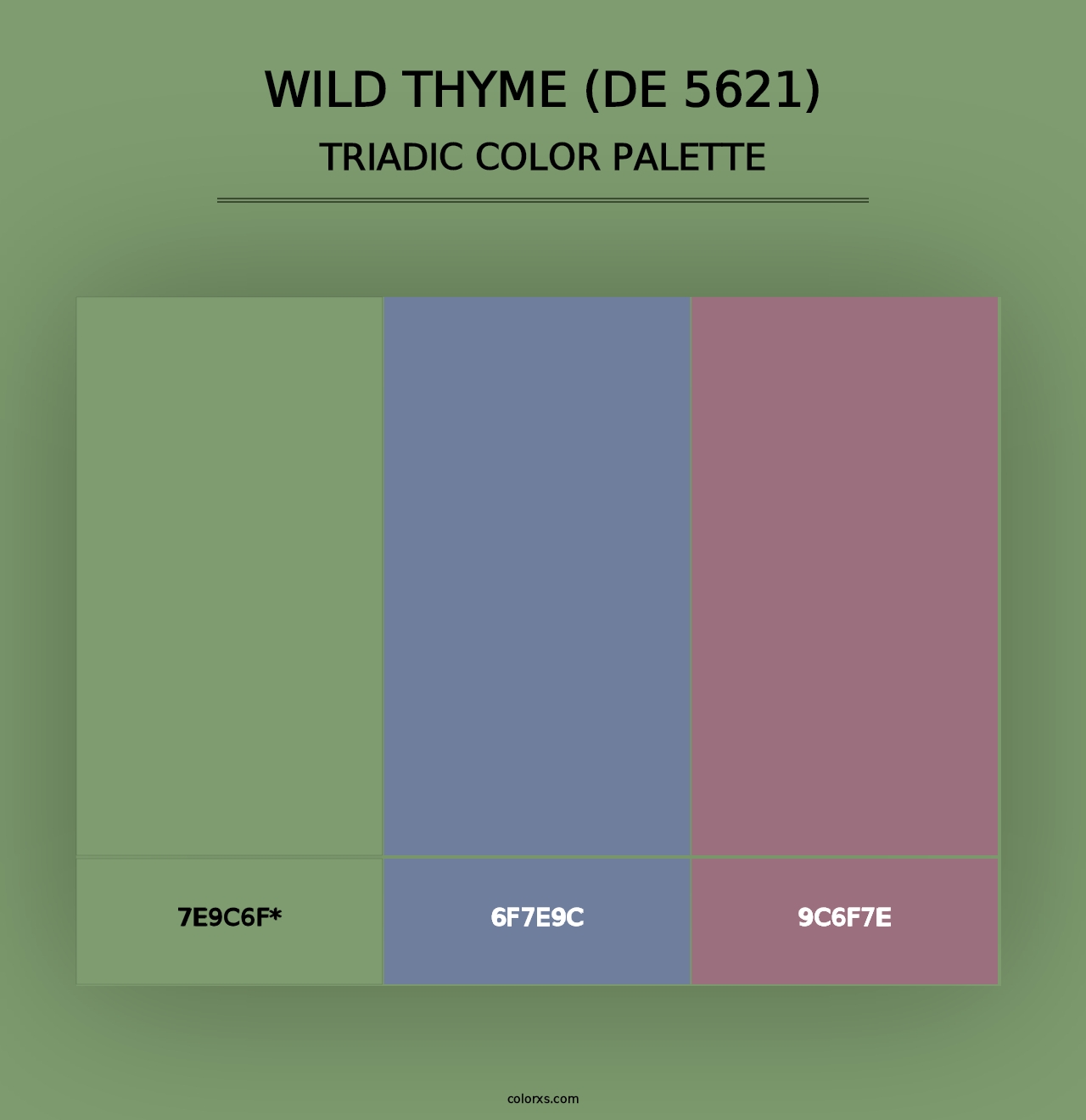 Wild Thyme (DE 5621) - Triadic Color Palette