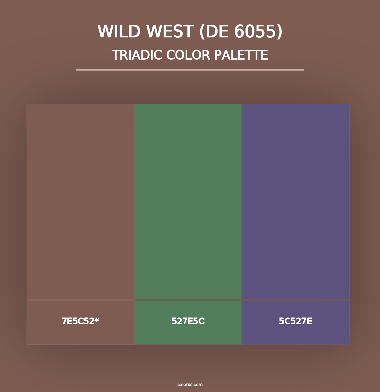 Wild West (DE 6055) - Triadic Color Palette