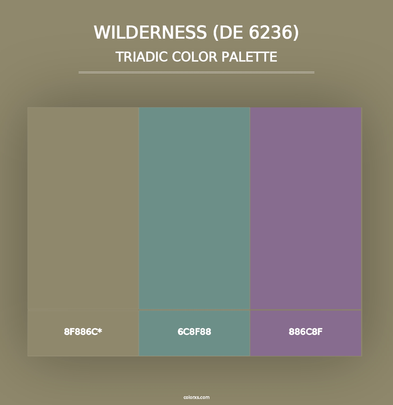 Wilderness (DE 6236) - Triadic Color Palette