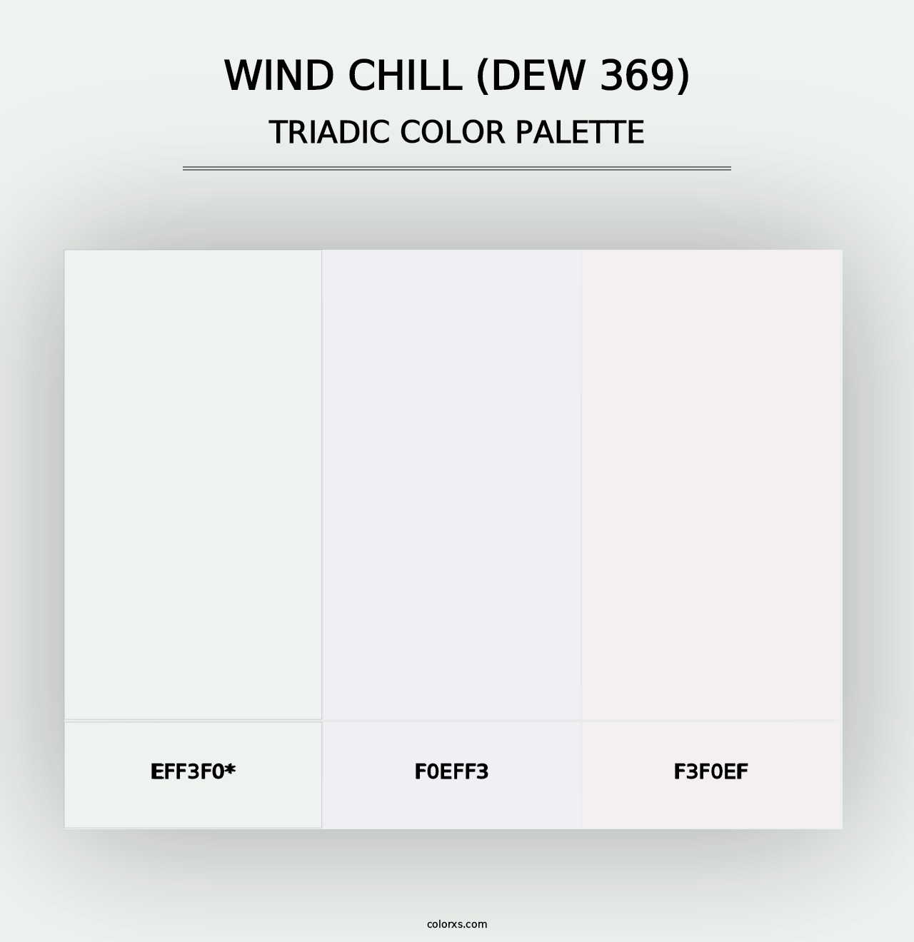 Wind Chill (DEW 369) - Triadic Color Palette