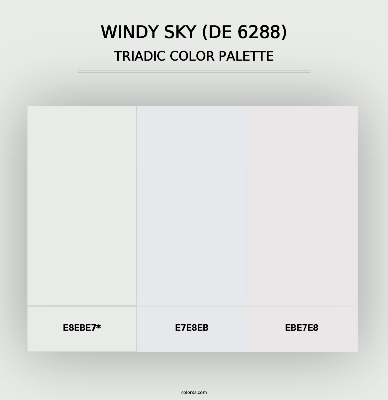 Windy Sky (DE 6288) - Triadic Color Palette