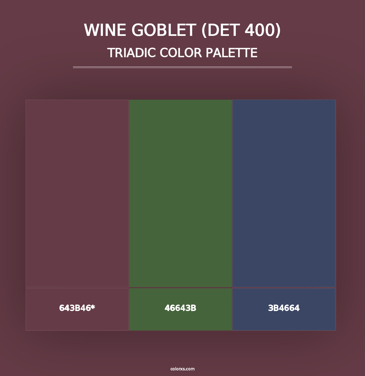 Wine Goblet (DET 400) - Triadic Color Palette