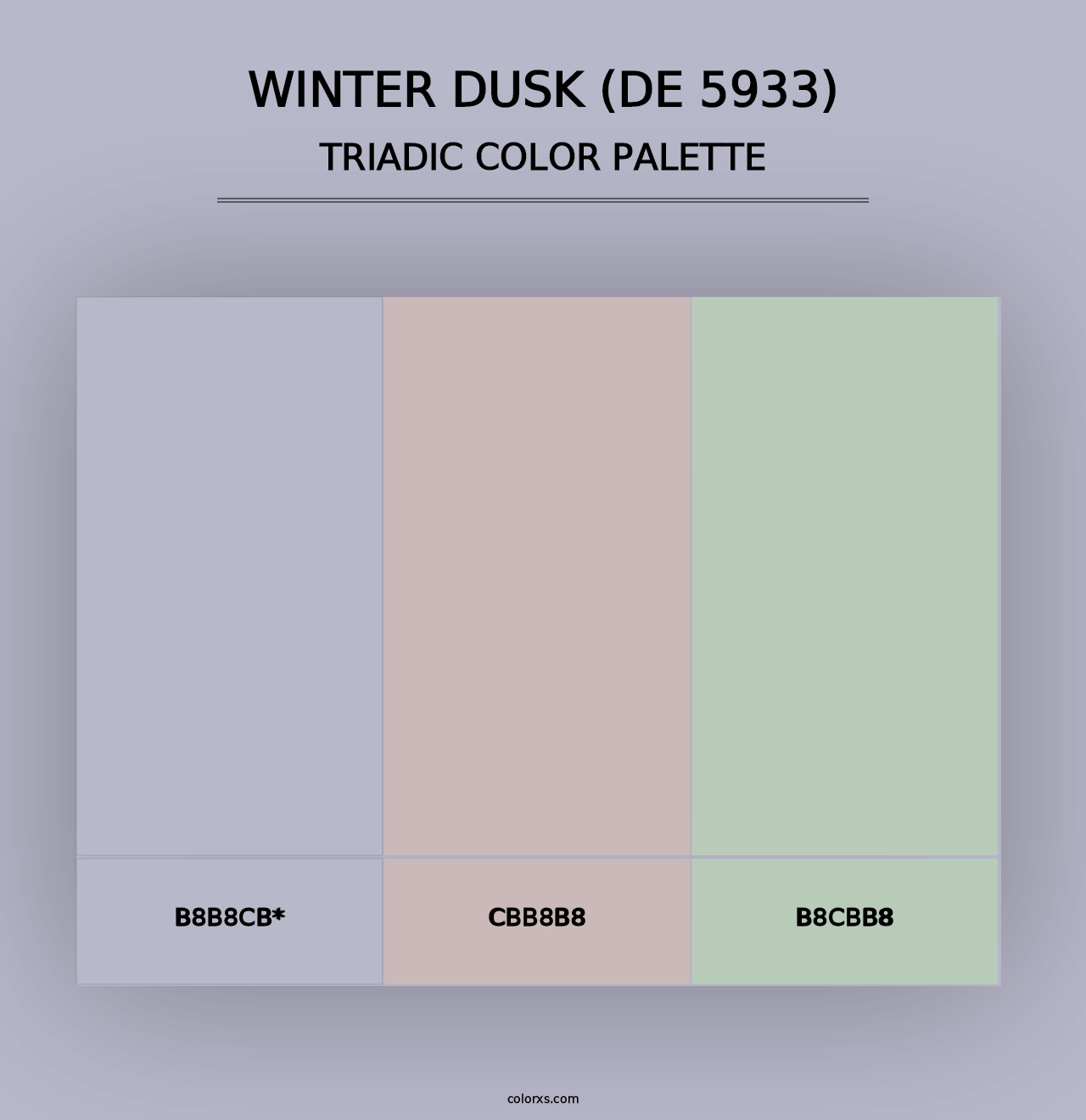 Winter Dusk (DE 5933) - Triadic Color Palette