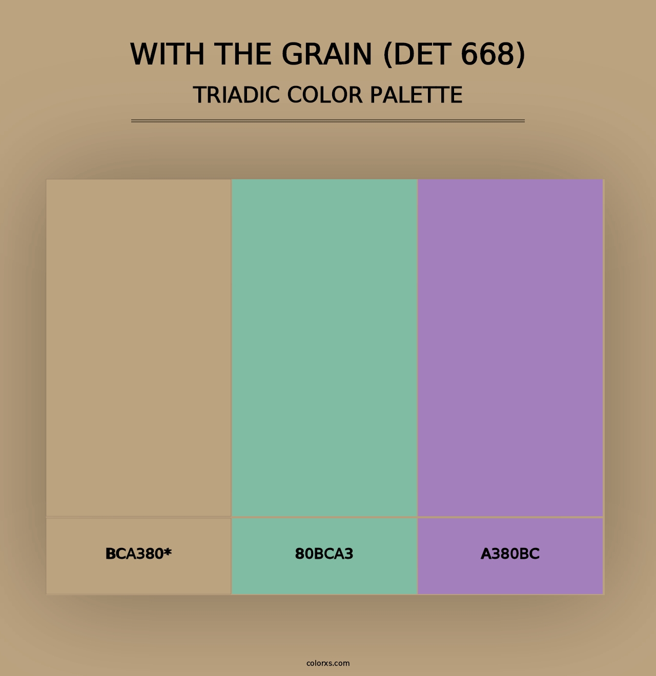 With the Grain (DET 668) - Triadic Color Palette