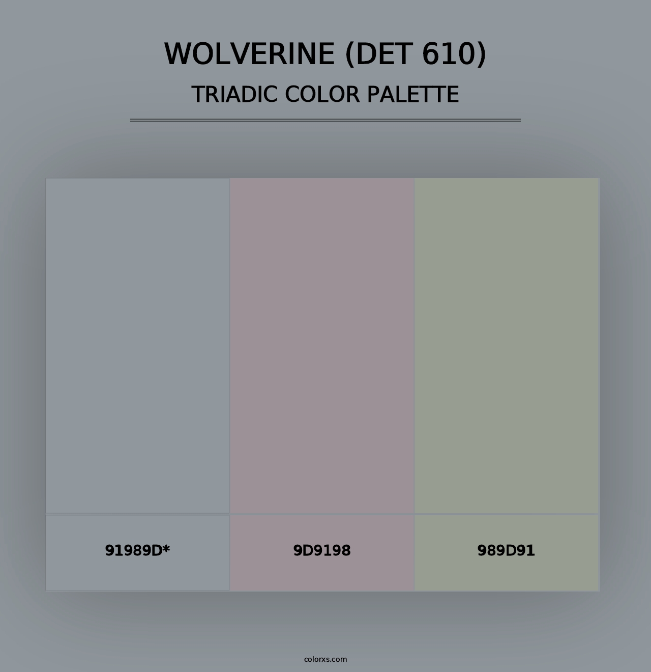 Wolverine (DET 610) - Triadic Color Palette