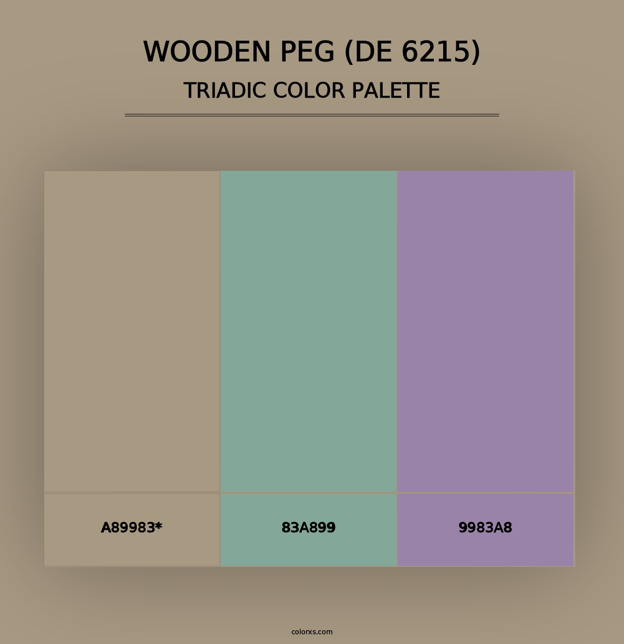 Wooden Peg (DE 6215) - Triadic Color Palette