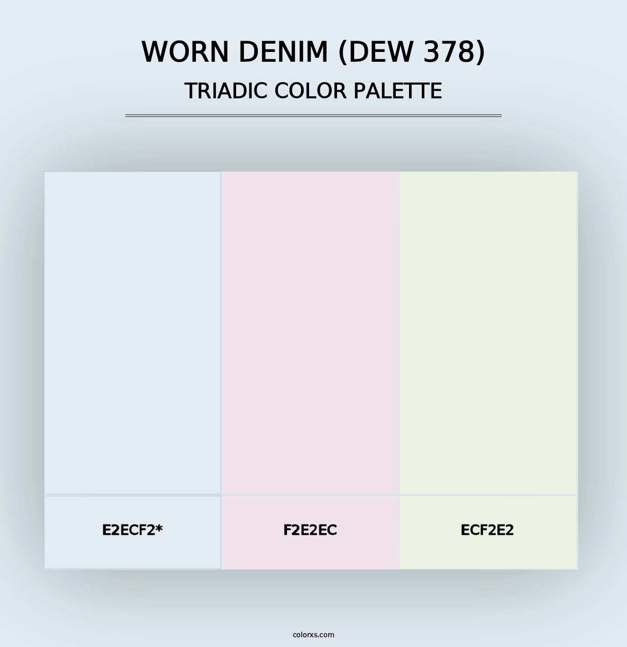 Worn Denim (DEW 378) - Triadic Color Palette