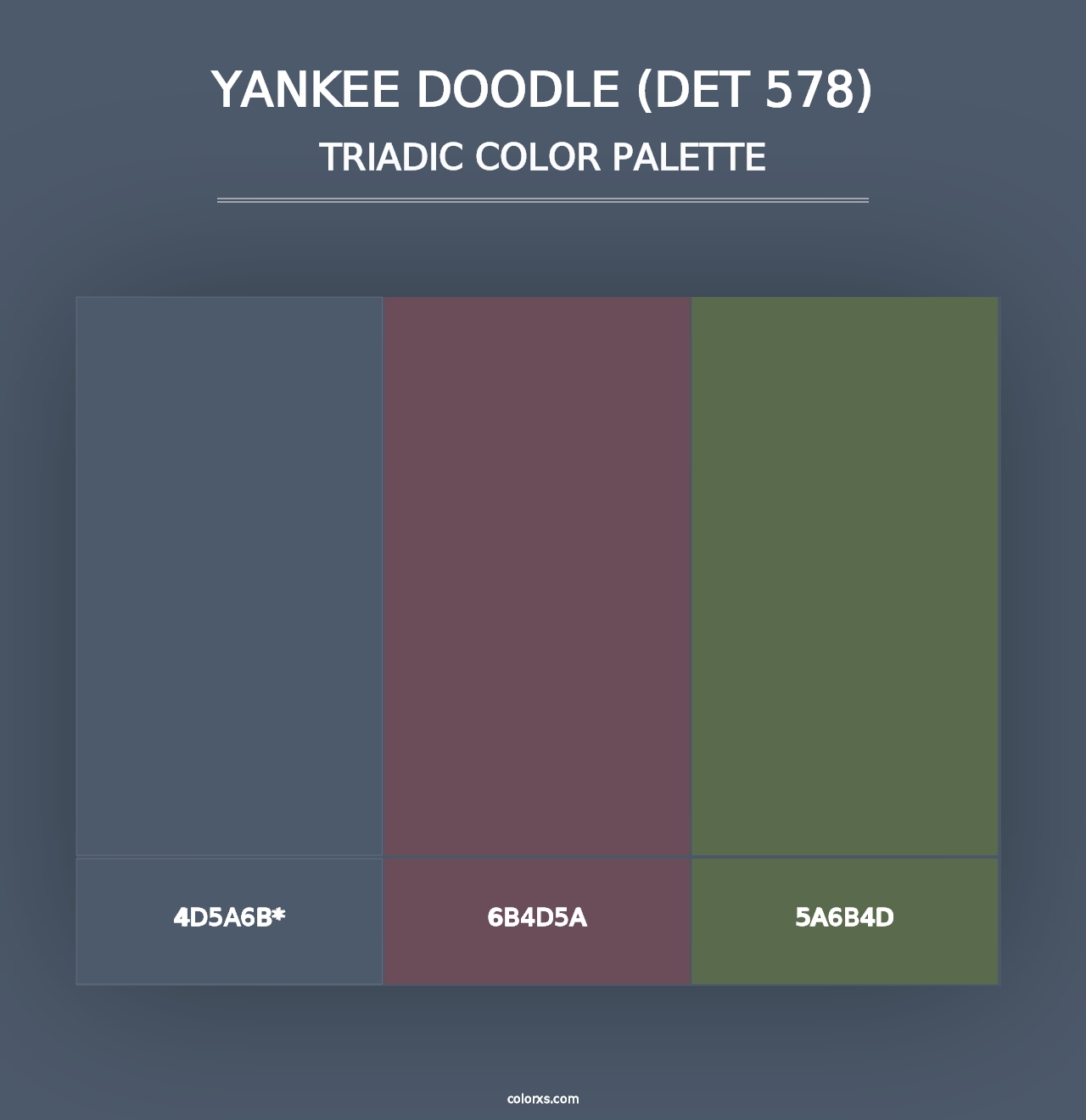 Yankee Doodle (DET 578) - Triadic Color Palette