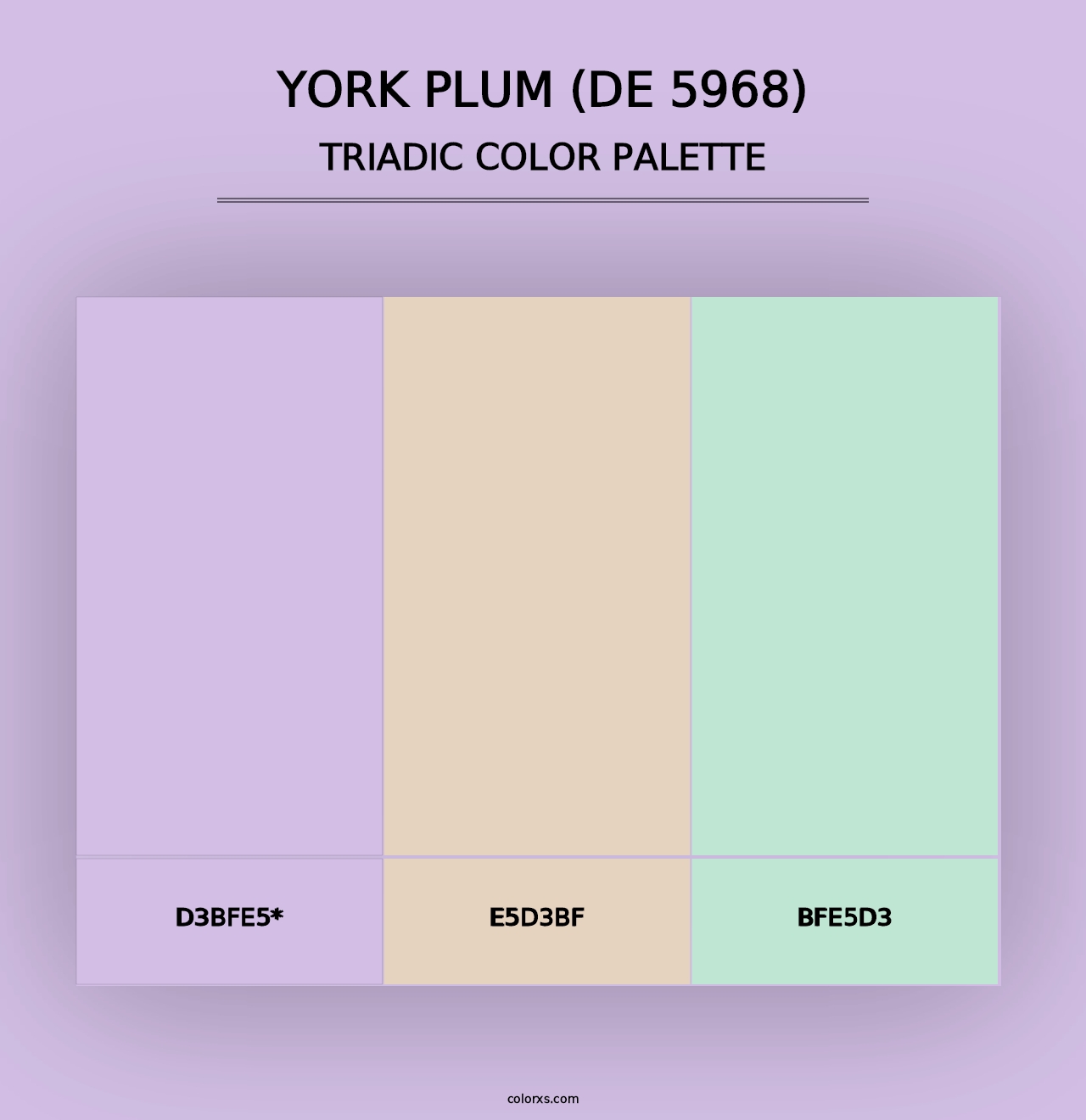 York Plum (DE 5968) - Triadic Color Palette