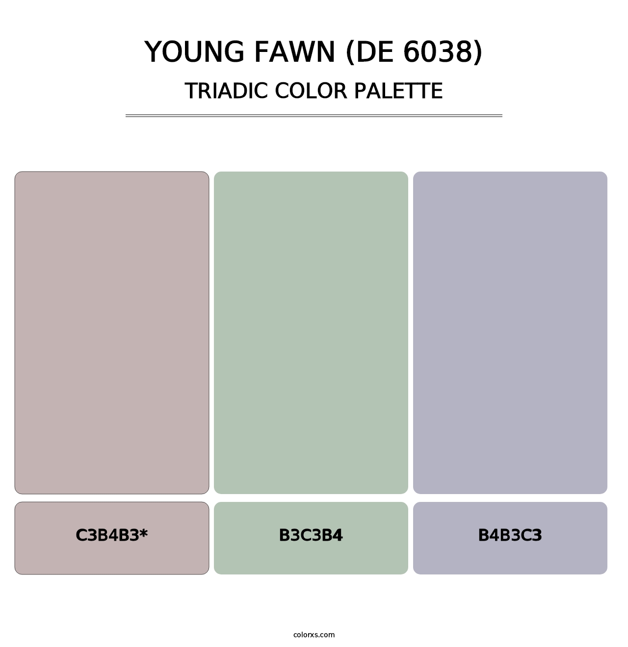 Young Fawn (DE 6038) - Triadic Color Palette