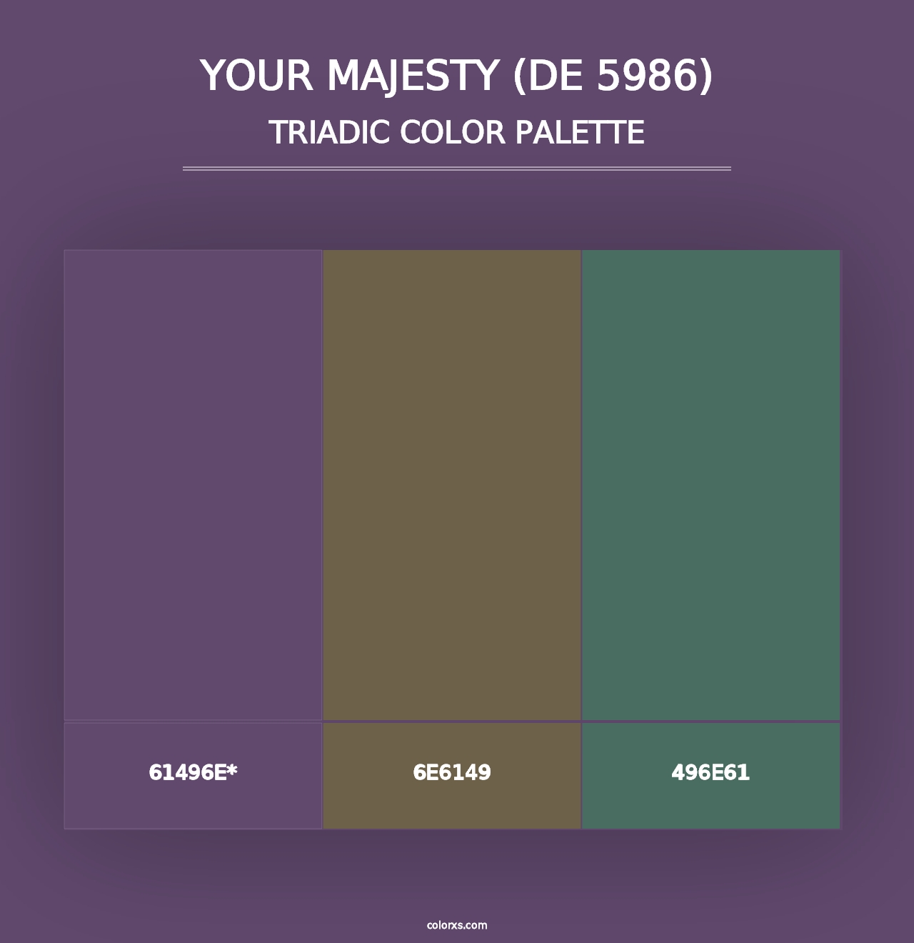 Your Majesty (DE 5986) - Triadic Color Palette