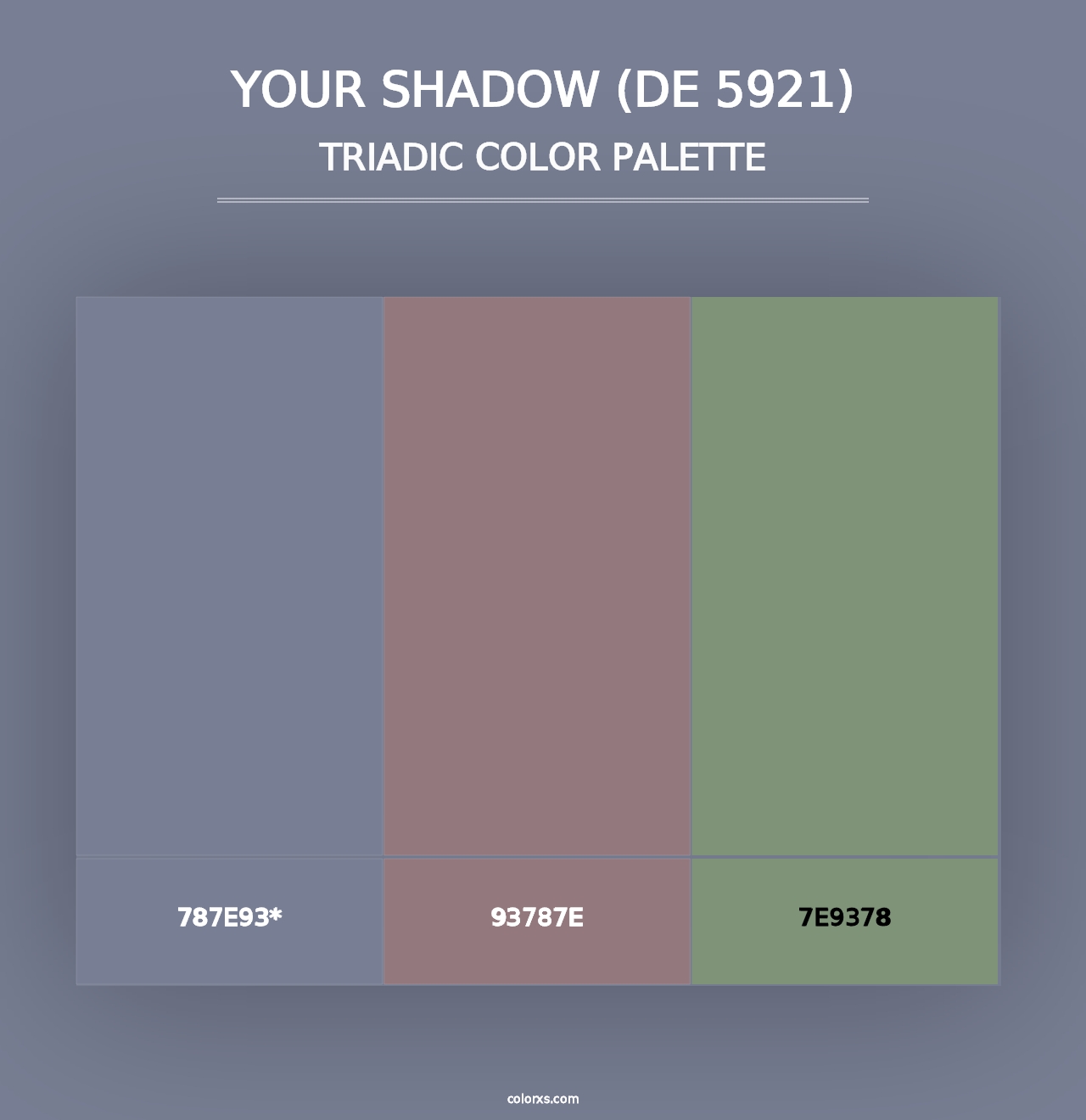 Your Shadow (DE 5921) - Triadic Color Palette