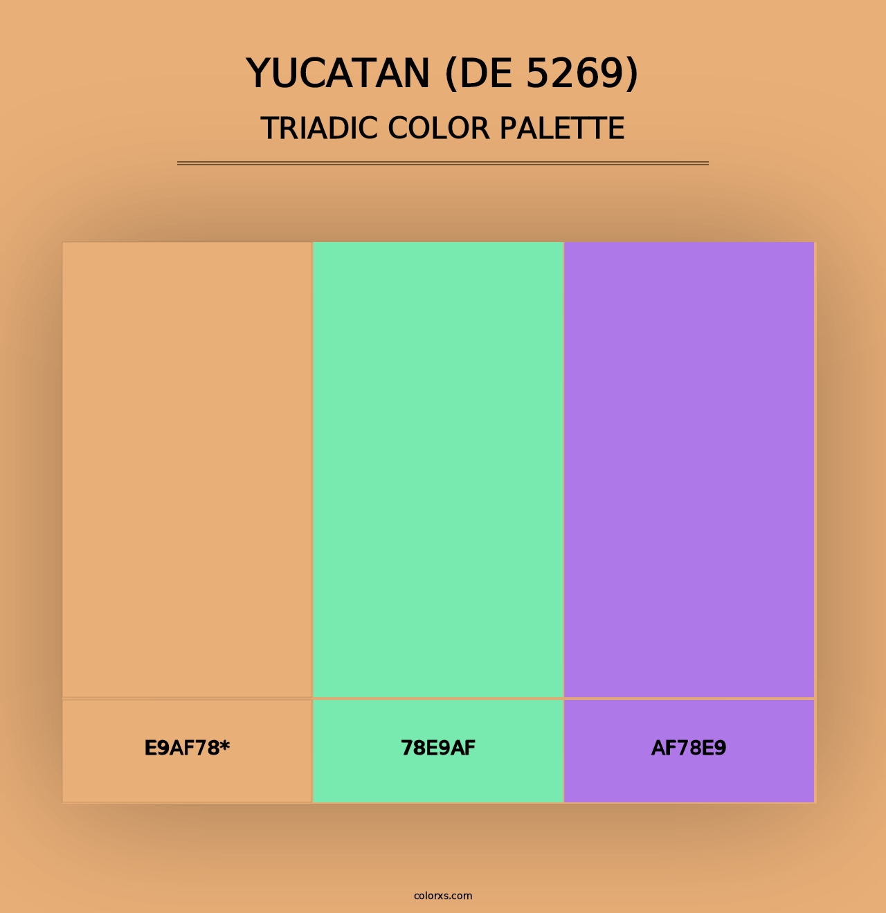 Yucatan (DE 5269) - Triadic Color Palette