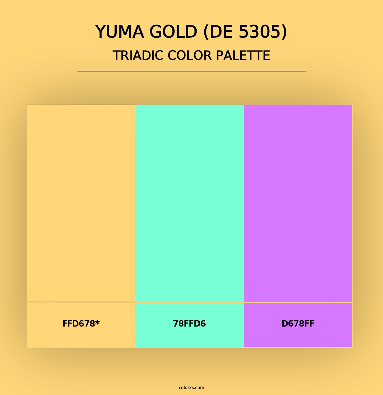 Yuma Gold (DE 5305) - Triadic Color Palette