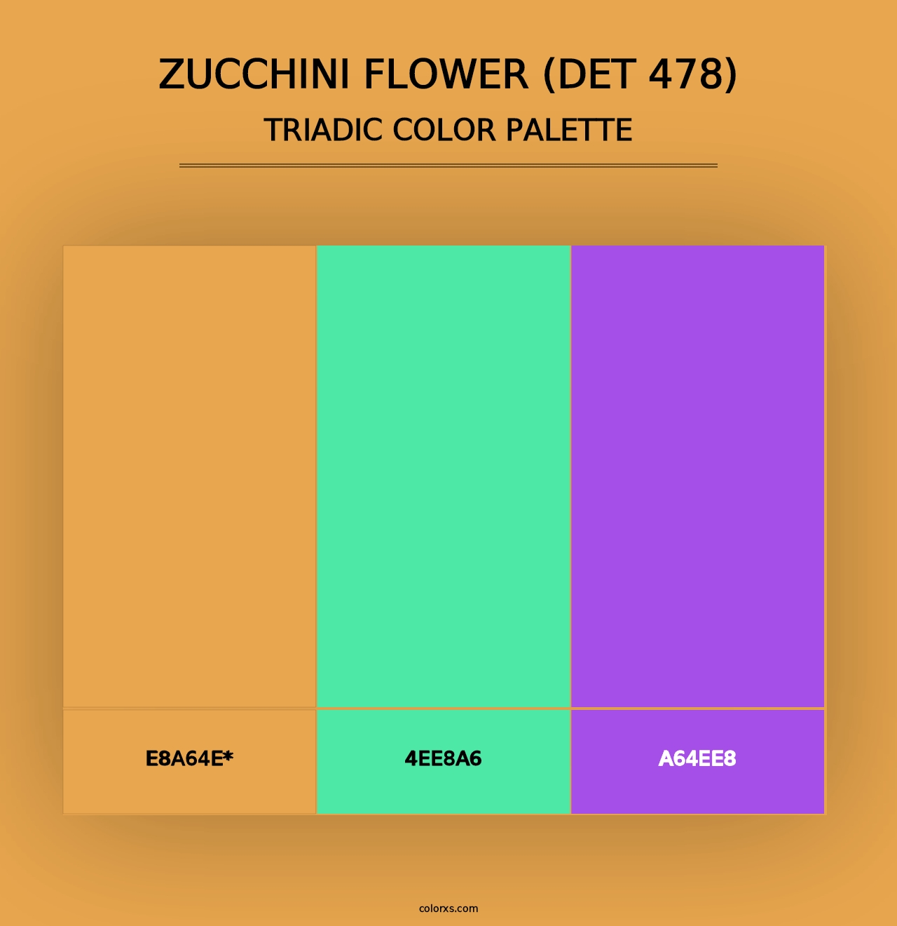 Zucchini Flower (DET 478) - Triadic Color Palette