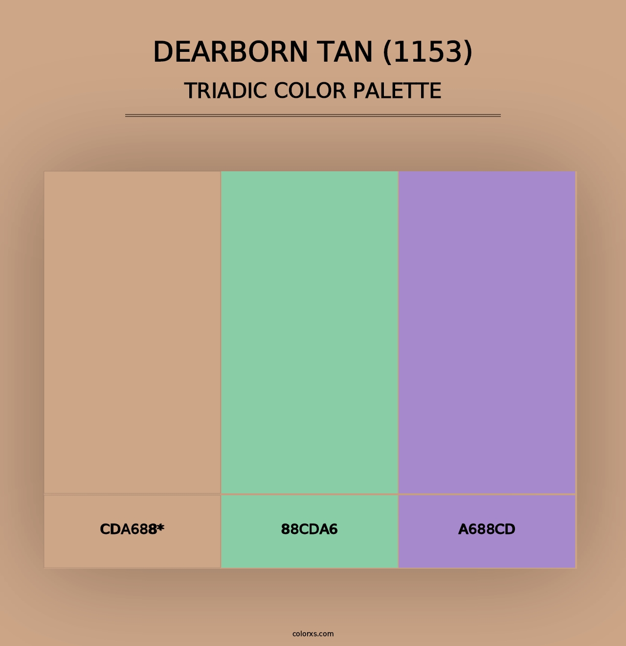 Dearborn Tan (1153) - Triadic Color Palette