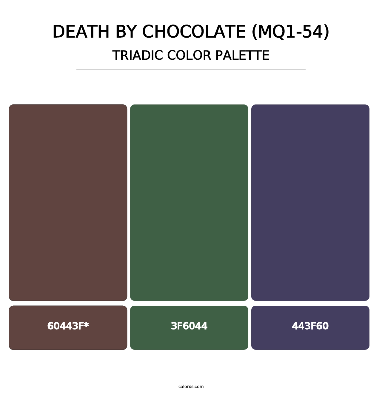 Death By Chocolate (MQ1-54) - Triadic Color Palette