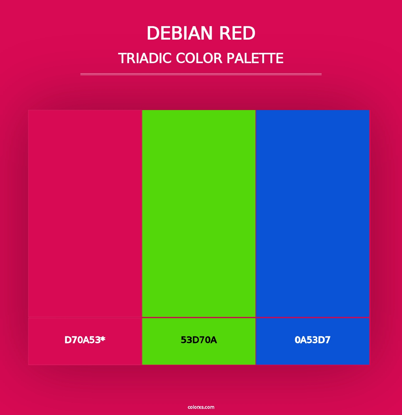 Debian red - Triadic Color Palette