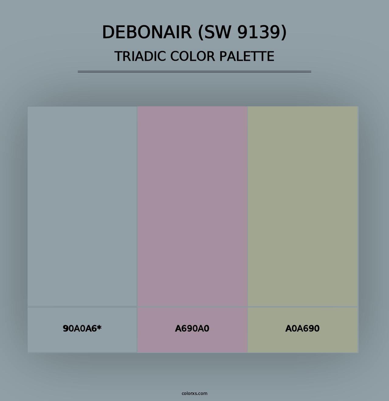 Debonair (SW 9139) - Triadic Color Palette