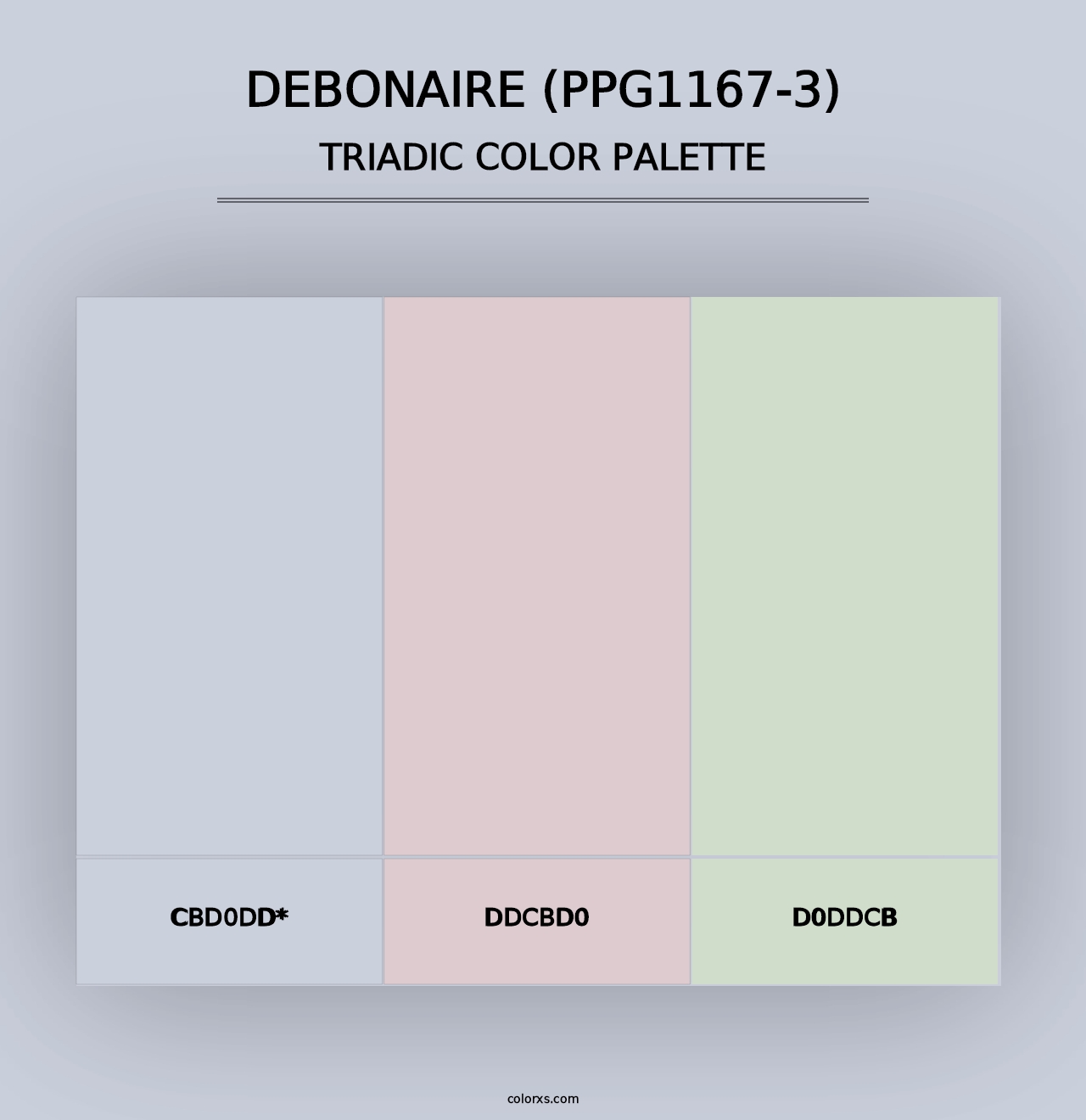 Debonaire (PPG1167-3) - Triadic Color Palette