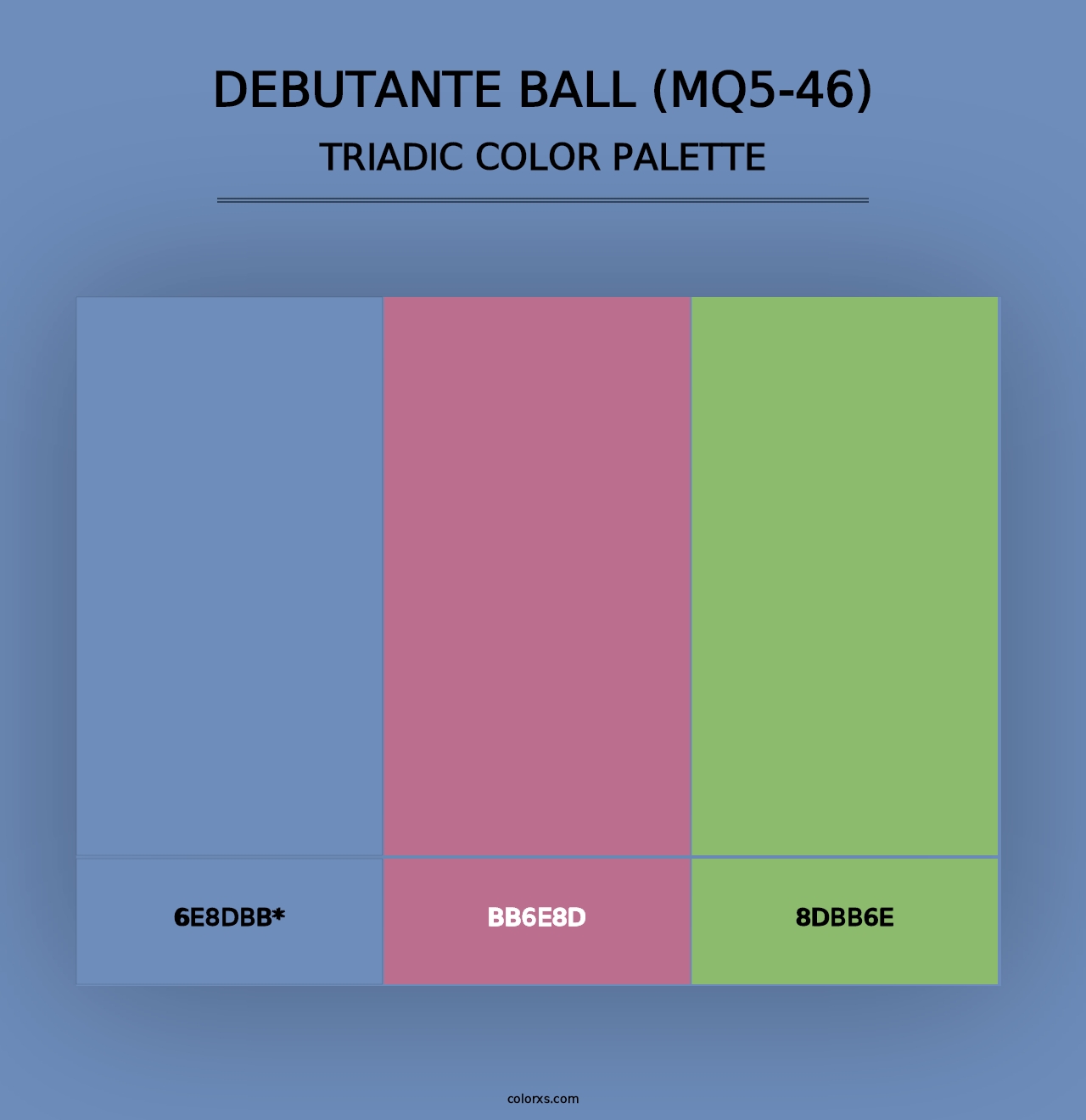 Debutante Ball (MQ5-46) - Triadic Color Palette