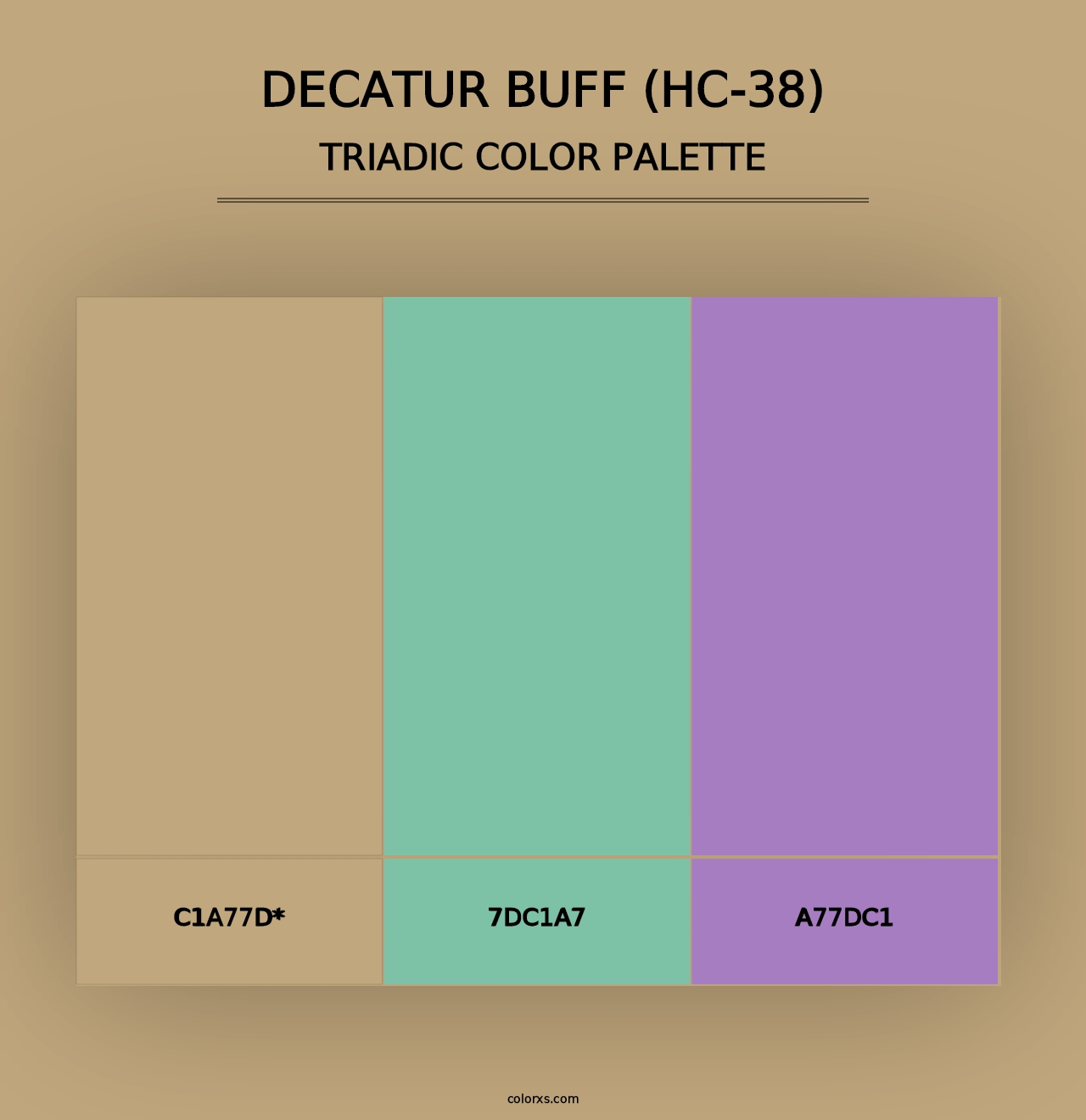 Decatur Buff (HC-38) - Triadic Color Palette