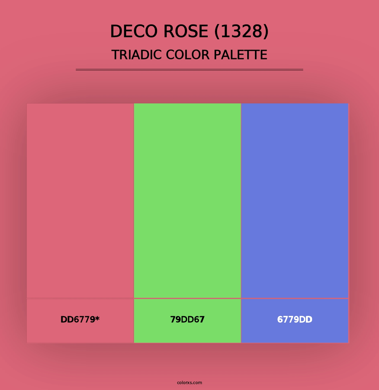 Deco Rose (1328) - Triadic Color Palette